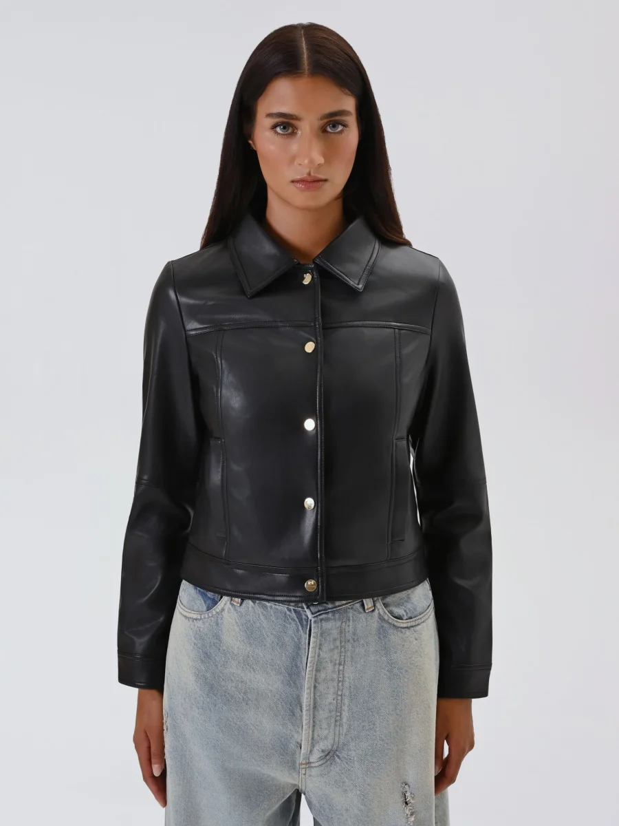 Giubbino Simil Pelle Nero – Image 4