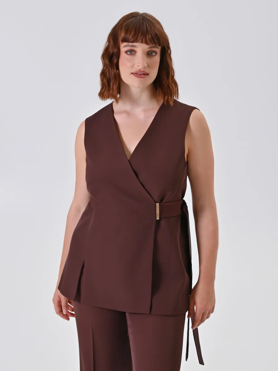 Gilet Curvy Marrone – Image 6