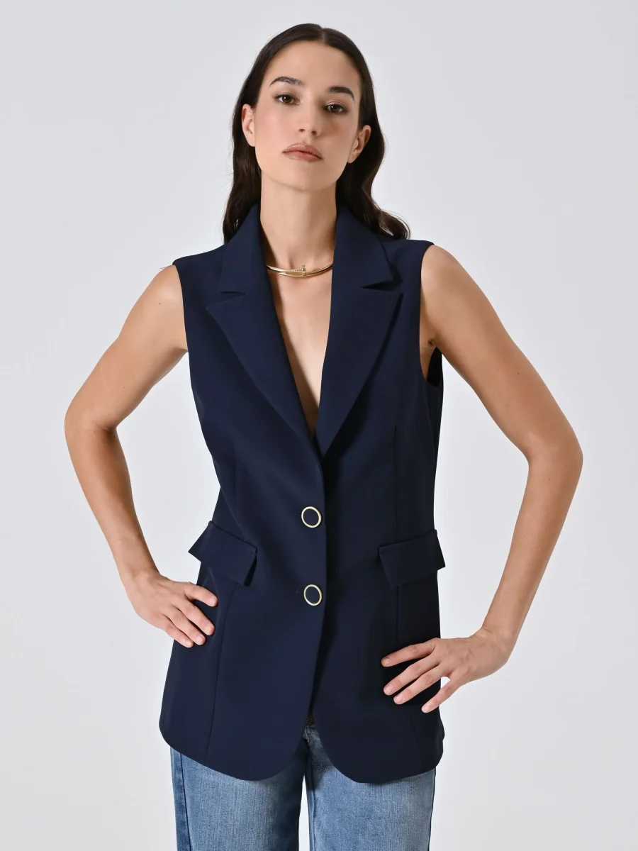 Gilet Blu in Tessuto Tecnico – Image 4