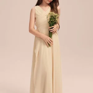 Robe Demoiselle D'Honneur Courte Champagne