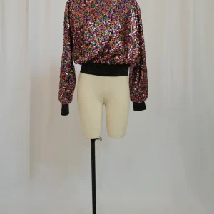 Sweat sequin multicouleur  T38 n°755 - Vente Prototype