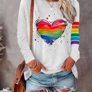 Anna - Pull automne à cœur coloré femme