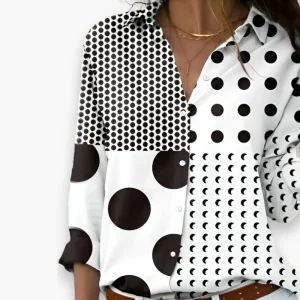 Chemisier graphique élégant pour femme | Chic et pratique