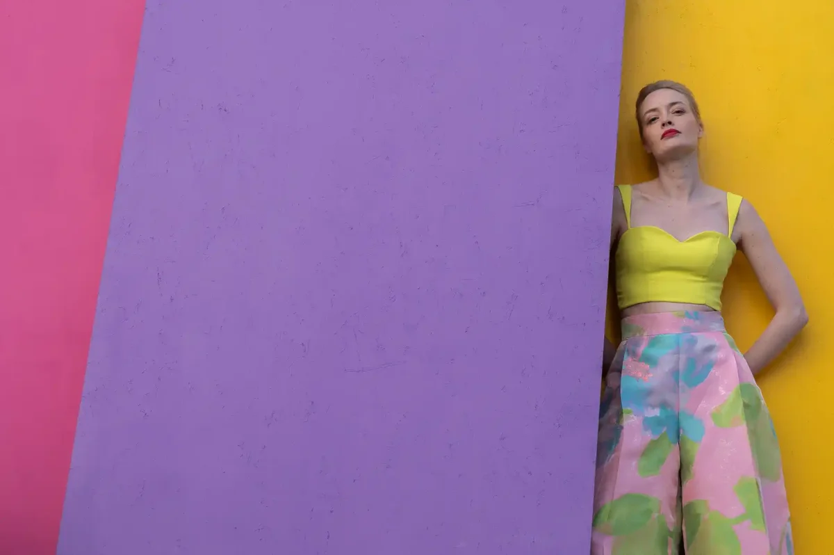 Pantalon - La Distinctive imprimé rose/vert/bleu – Image 4