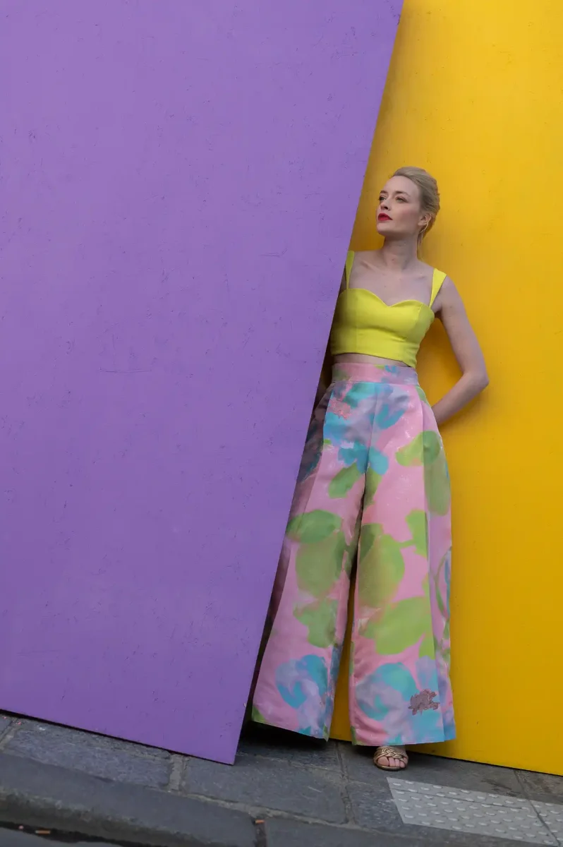 Pantalon - La Distinctive imprimé rose/vert/bleu – Image 5