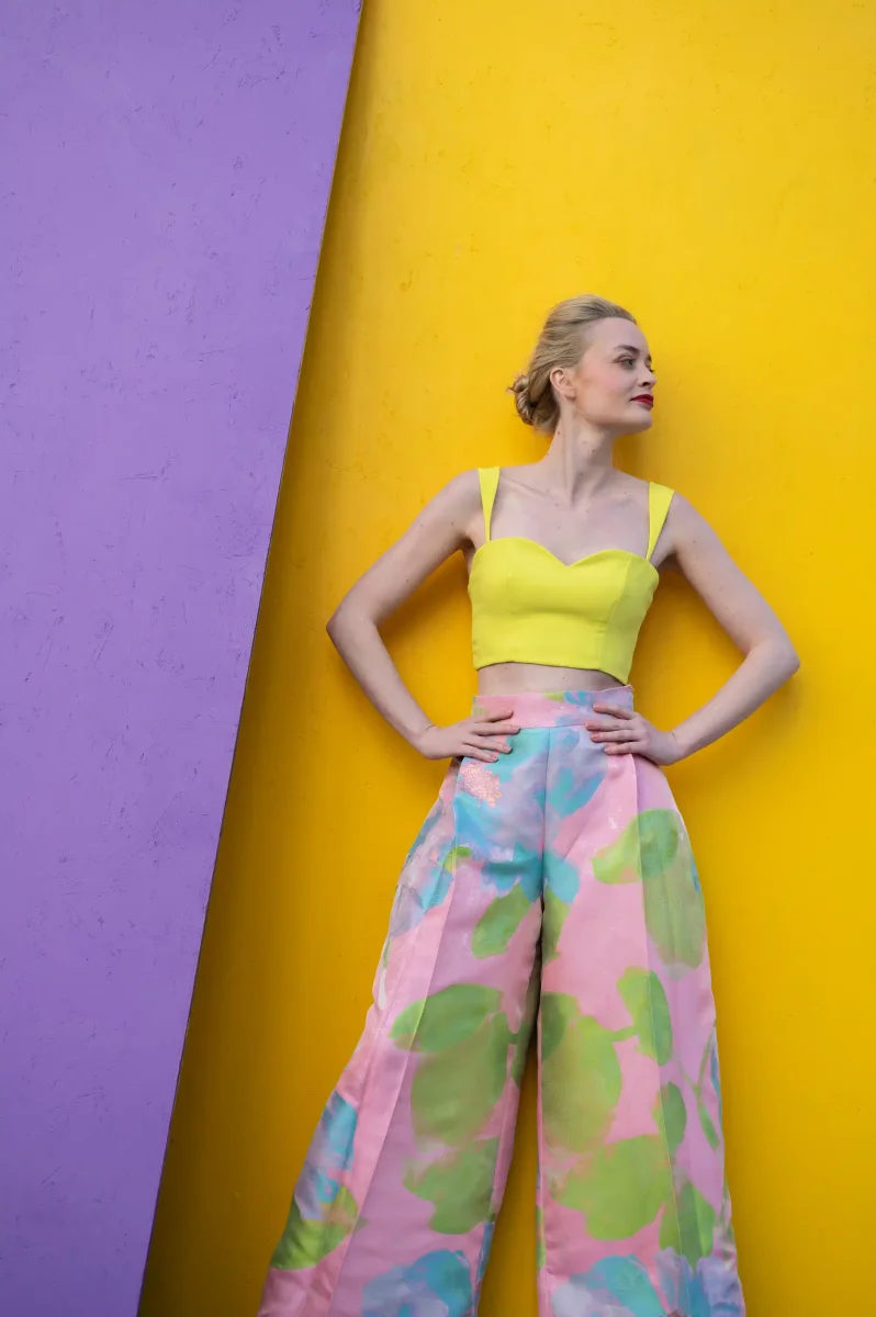 Pantalon - La Distinctive imprimé rose/vert/bleu – Image 6