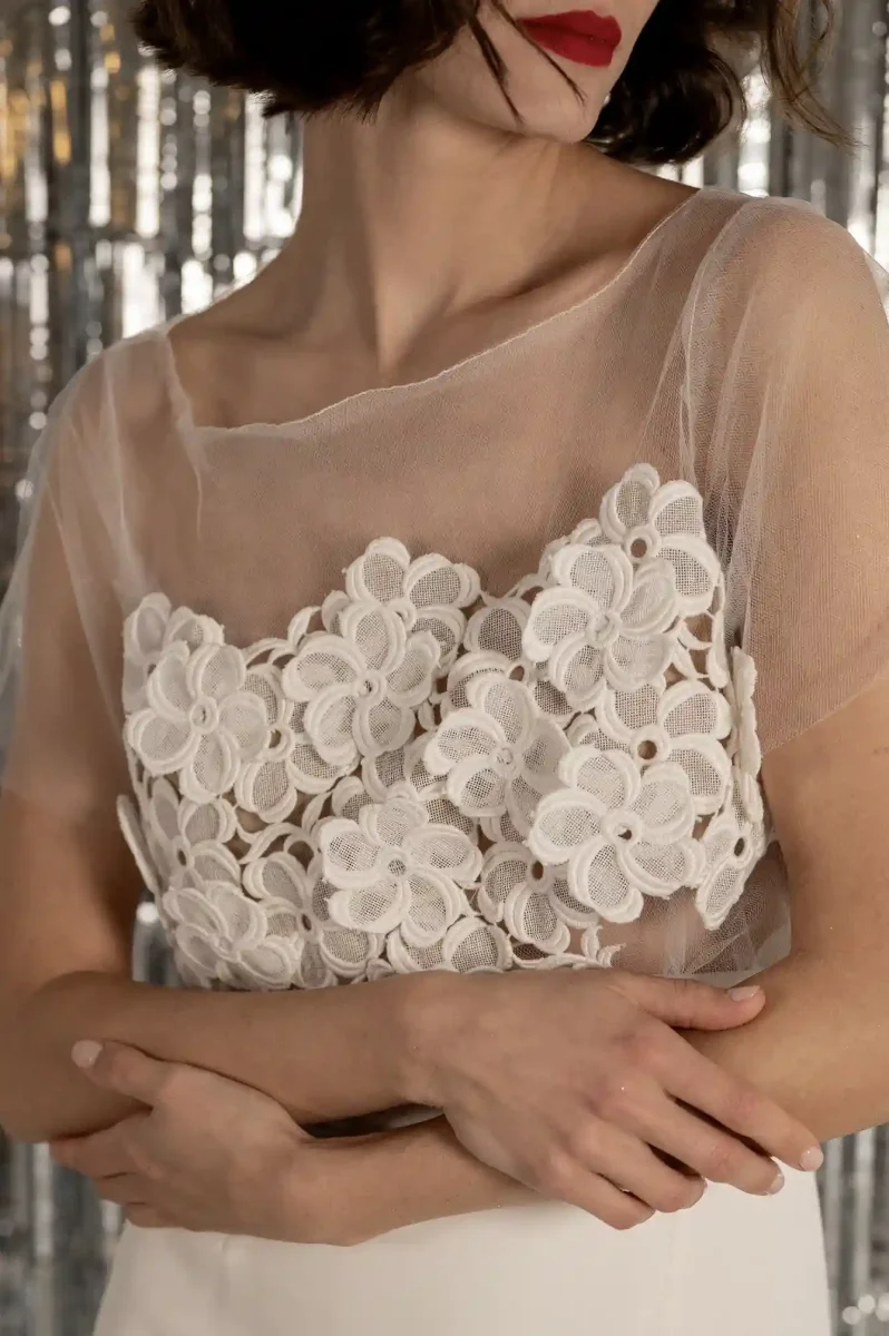 Top Tulle Brodé - La Charismatique