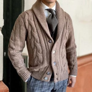 Étienne - Cardigan Élégant Chaud Tricot Homme