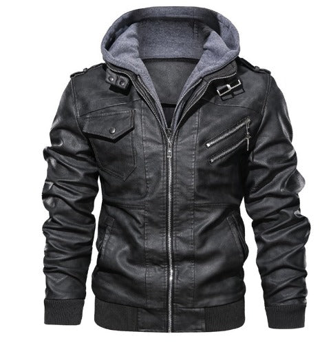 André - Veste chaude en cuir homme – Image 4