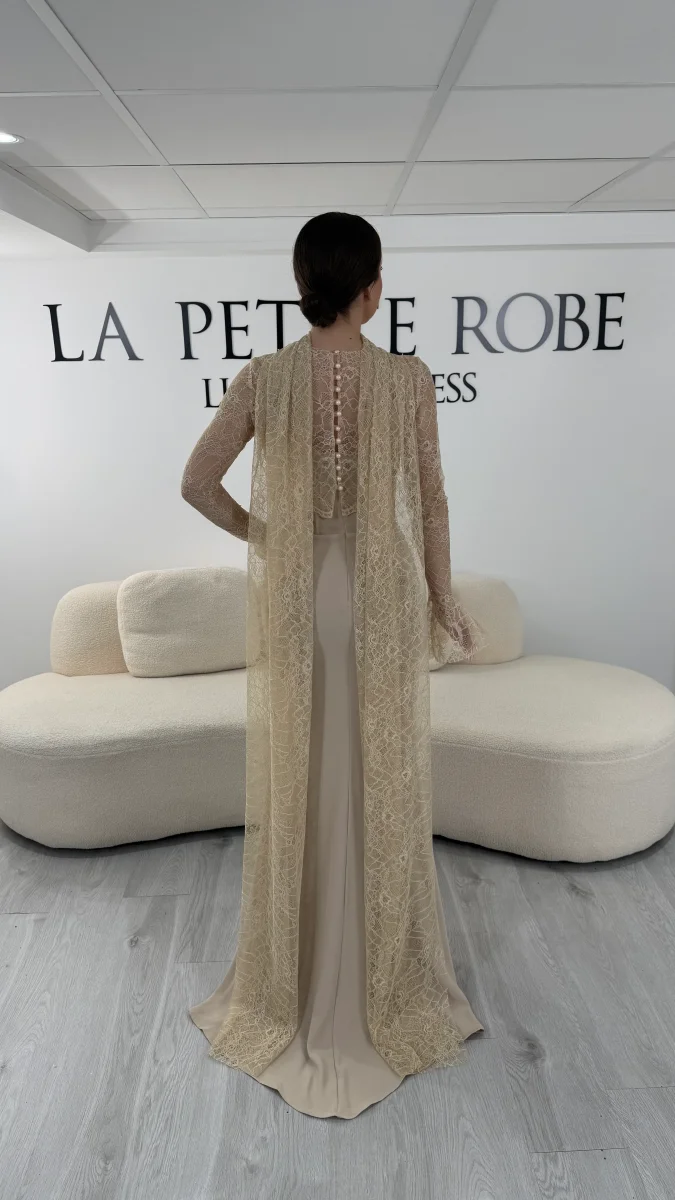 Robe de soirée beige - Bella – Image 5
