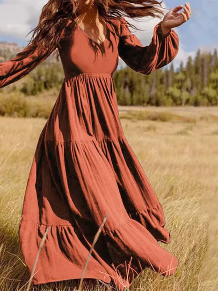 Robe couleur cuivre chic