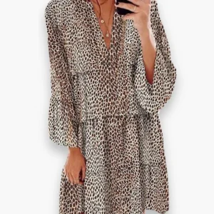 Robe bohème courte à manches larges pour femme | Élégant