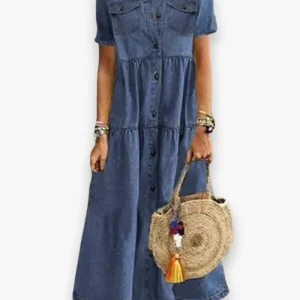 Robe maxi chemise pour femme | Chic et confortable