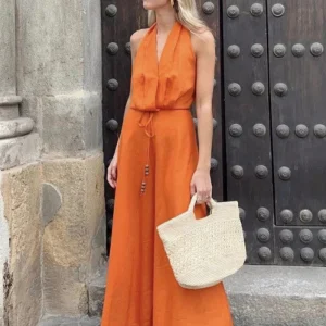 Robe orange brûlé terracotta