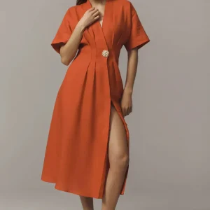 Robe portefeuille terracotta