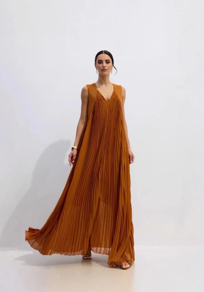 Robe terracotta fluide – Image 2