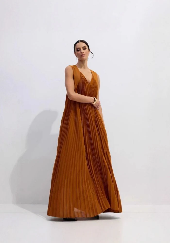 Robe terracotta fluide – Image 5