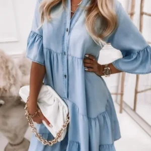 Sophie - Robe en Jean d'Été Chic