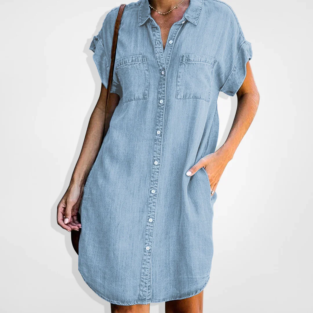 Ysaline - Robe En Denim Avec Fermeture Boutonnée Et Style Décontracté – Image 2