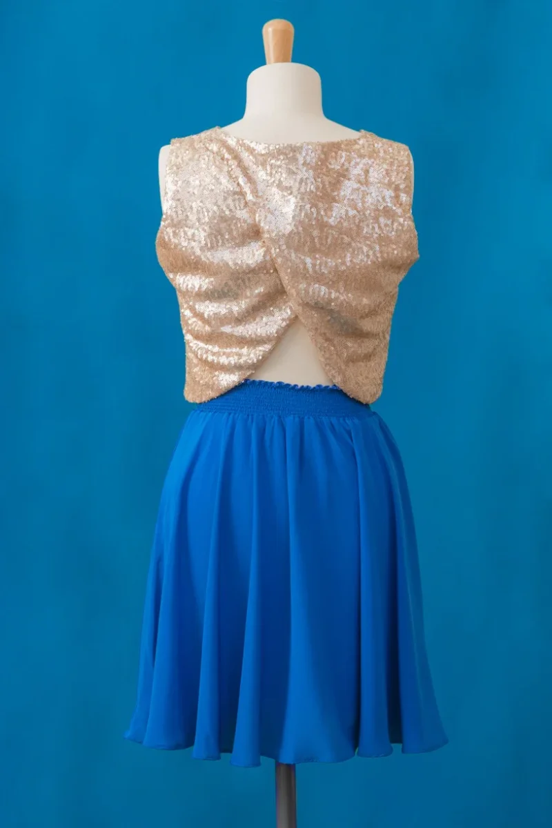 Seconde Main - Jupe Indispensable courte bleue 11 - L'Amusée – Image 3