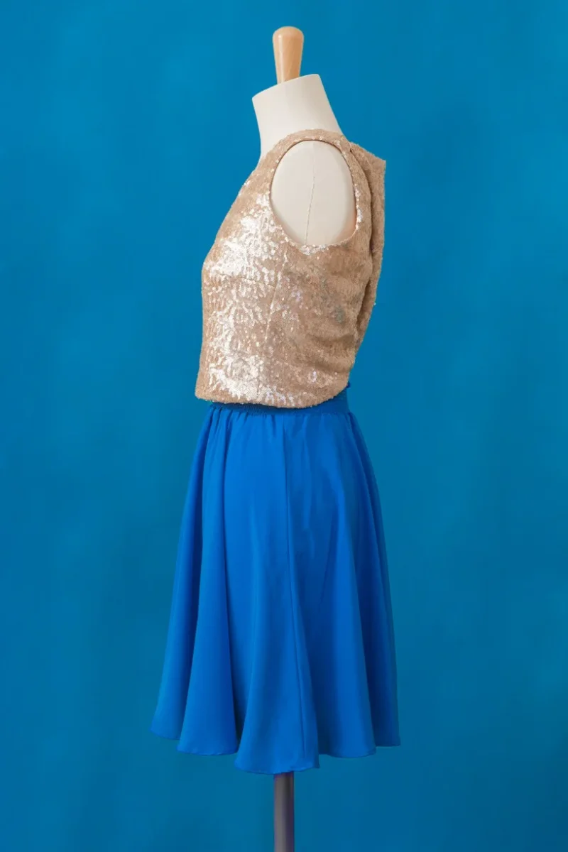 Seconde Main - Jupe Indispensable courte bleue 11 - L'Amusée – Image 4