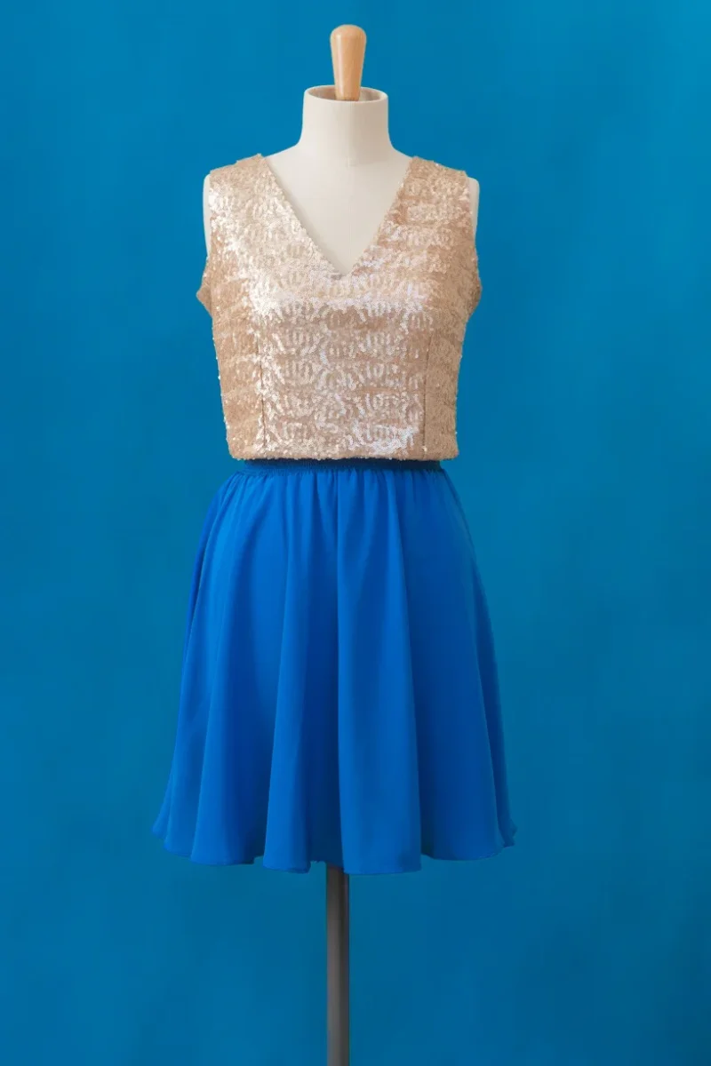 Seconde Main - Jupe Indispensable courte bleue 11 - L'Amusée – Image 5