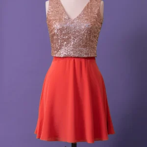 Seconde Main - Jupe Indispensable courte corail 8 - L'Amusée