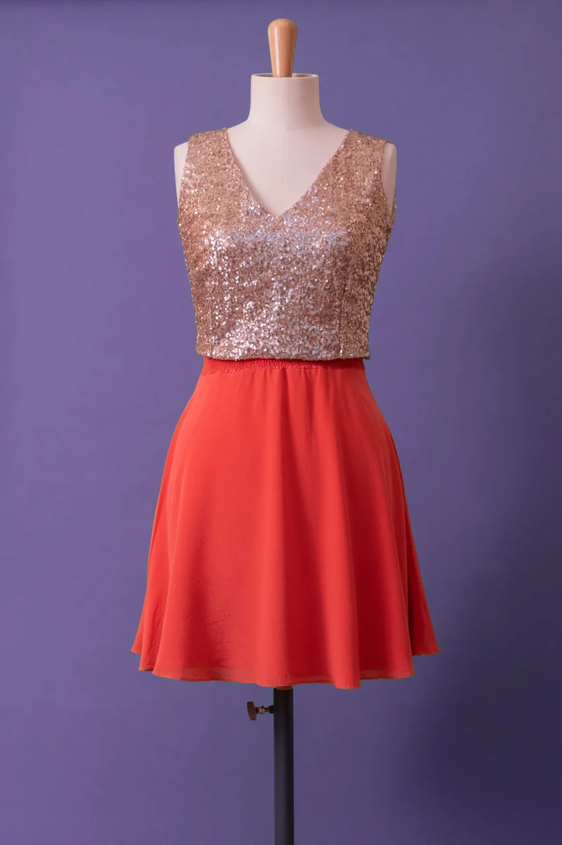 Seconde Main - Jupe Indispensable courte corail 8 - L'Amusée