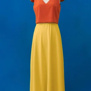 Seconde Main - Jupe Indispensable longue jaune 21 - L'Amusée