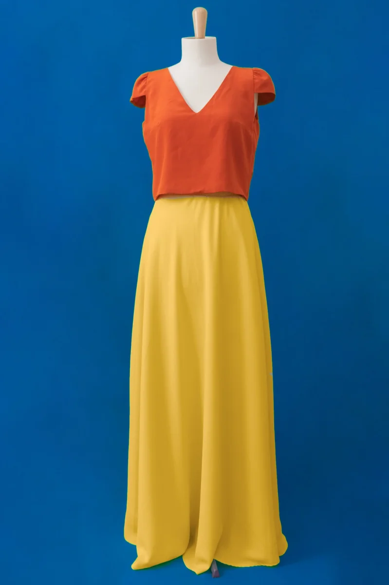 Seconde Main - Jupe Indispensable longue jaune 21 - L'Amusée