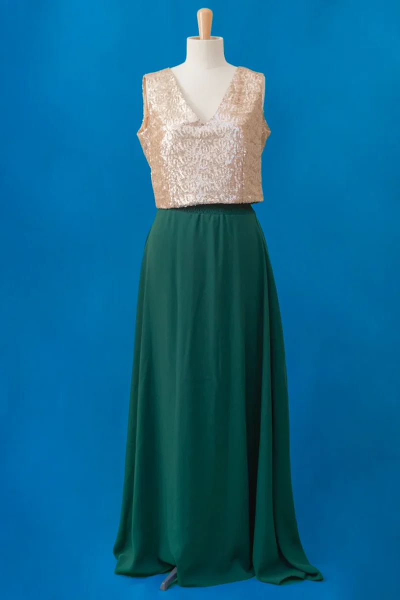 Seconde Main - Jupe indispensable longue verte 20 - L'Amusée – Image 3