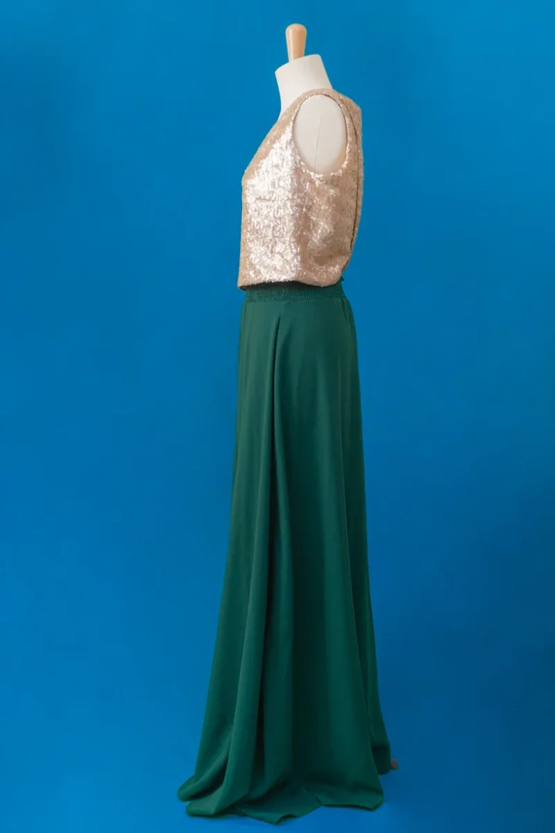 Seconde Main - Jupe indispensable longue verte 20 - L'Amusée – Image 4