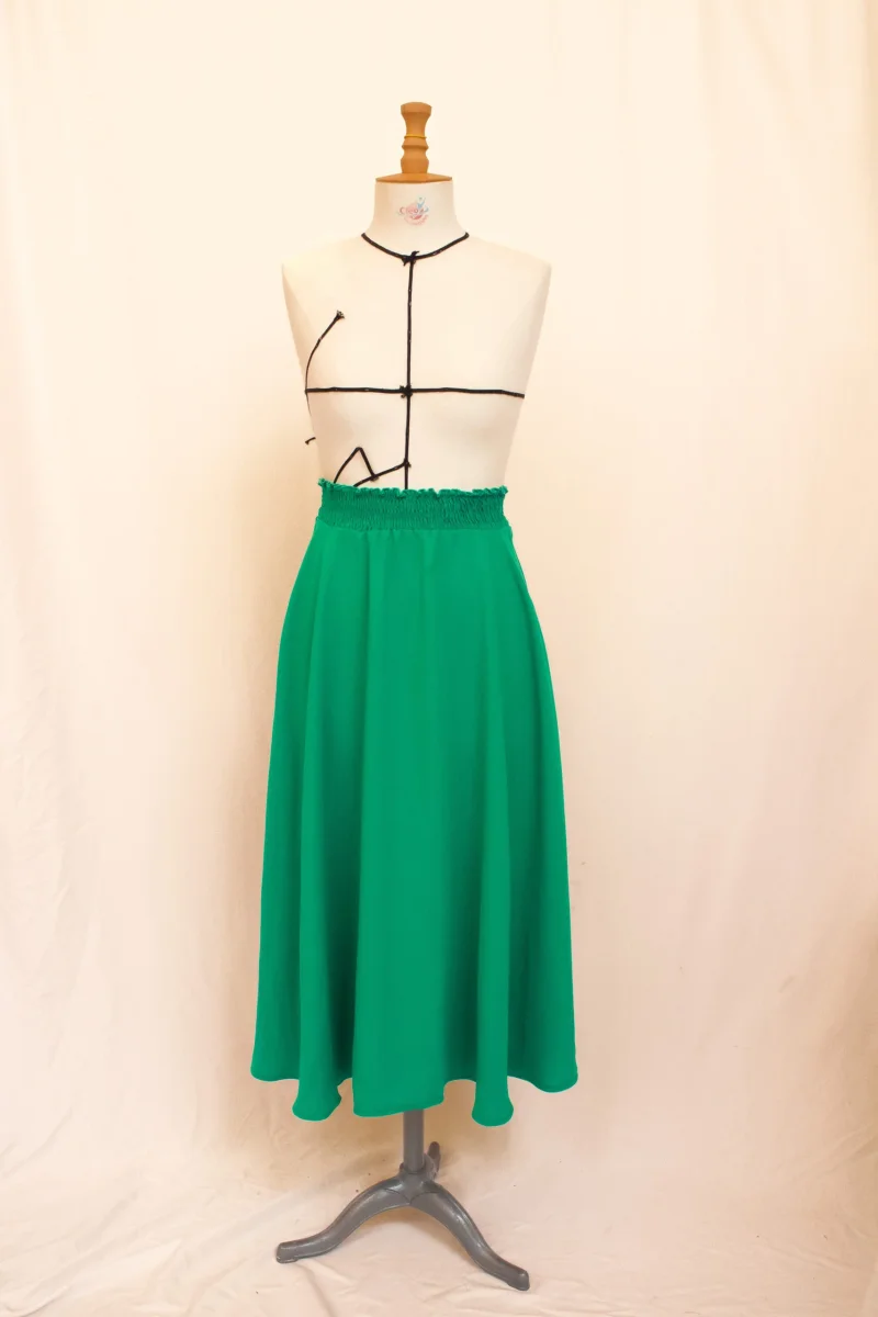 Seconde Main - Jupe l'Indispensable midi verte 50 - L'Amusée – Image 3