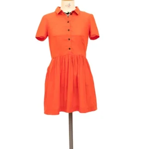 Seconde Main - La robe chemise orange 71 - L'Amusée