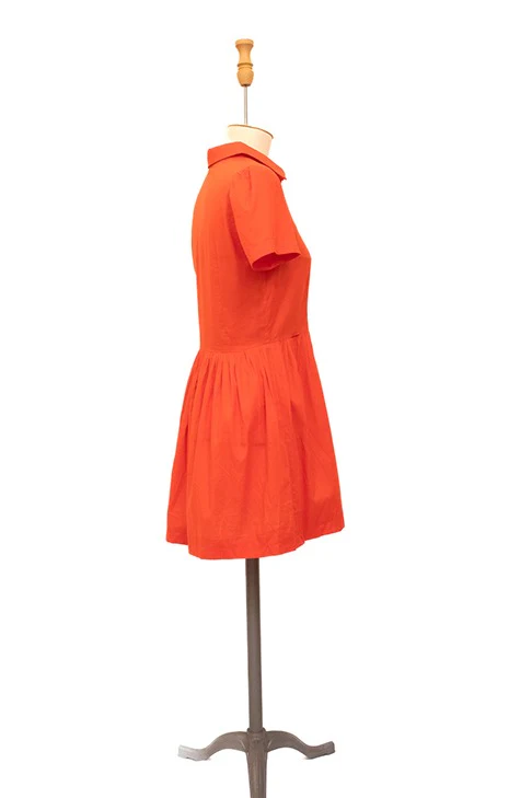 Seconde Main - La robe chemise orange 71 - L'Amusée – Image 4