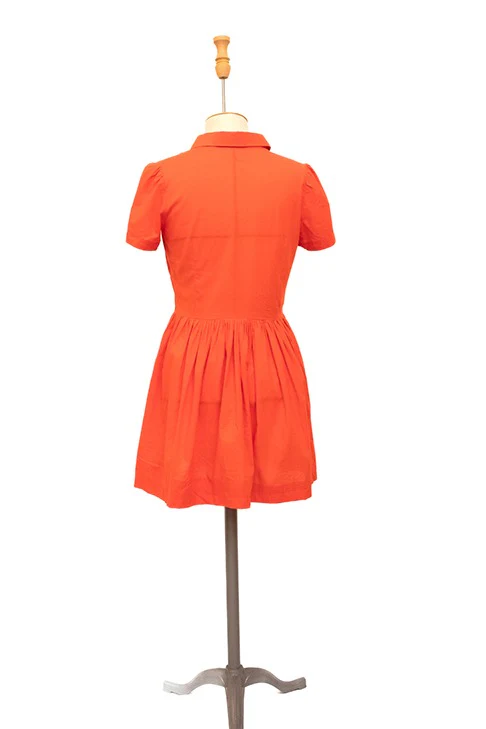 Seconde Main - La robe chemise orange 71 - L'Amusée – Image 5