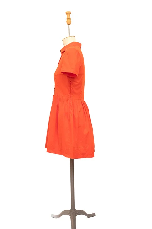 Seconde Main - La robe chemise orange 71 - L'Amusée – Image 6
