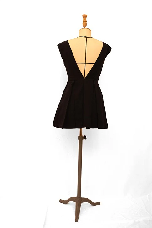 Seconde Main - La robe courte bleue avec doublure carreaux 62 - L'Amusée – Image 3