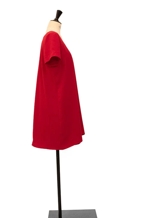 Seconde Main - La robe droite rouge col rond 74 - L'Amusée – Image 4