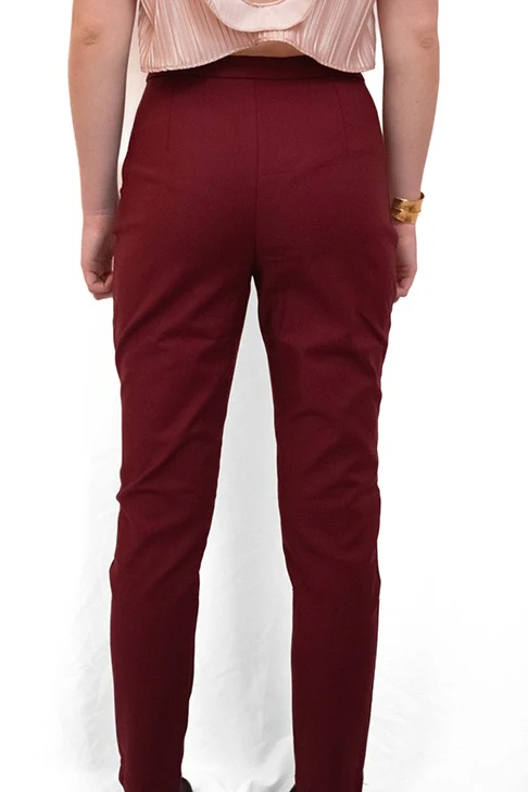 Seconde Main - Le pantalon cintré bordeau 83 - L'Amusée – Image 4