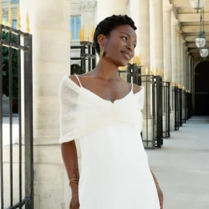 Étole en mohair et perles