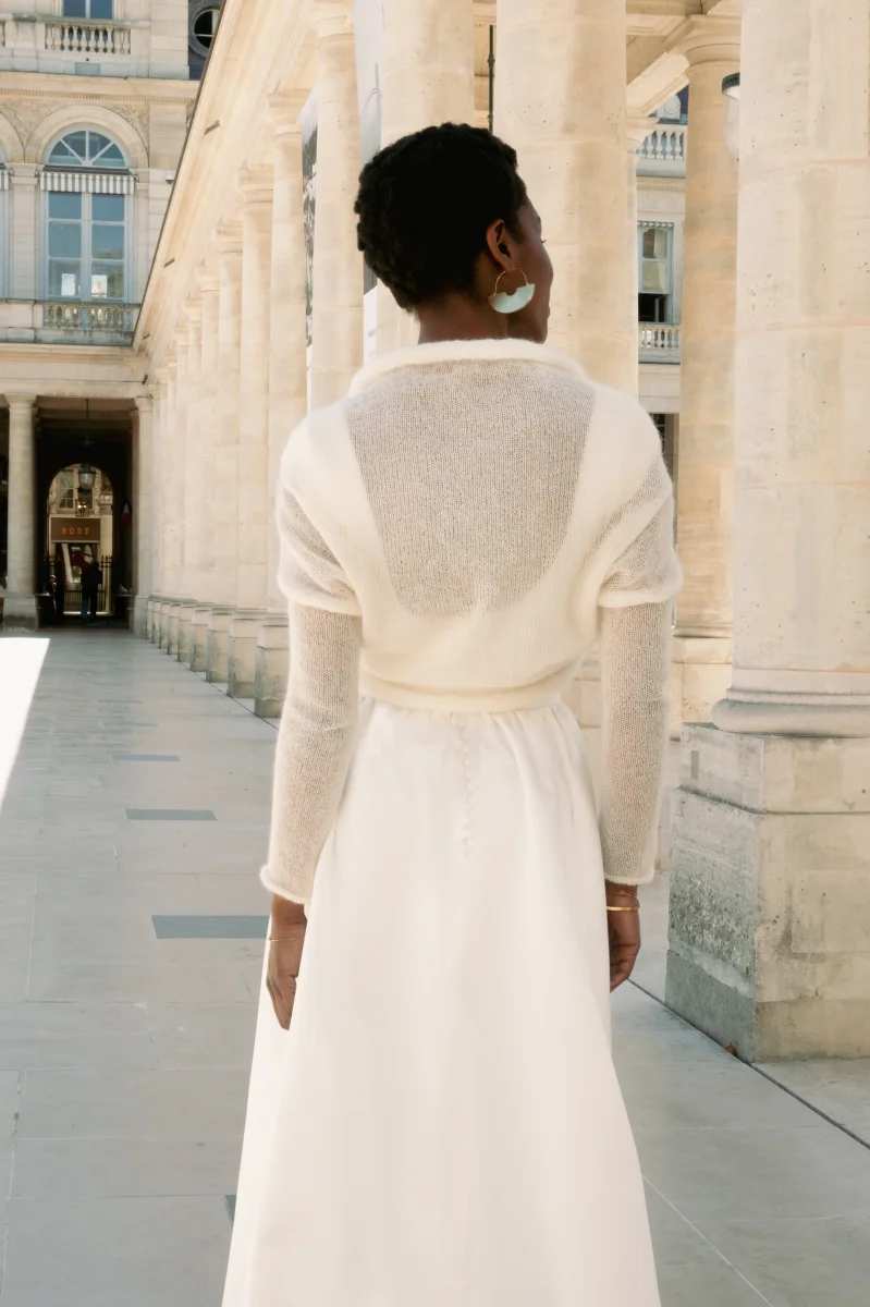 Le Gilet Mohair Ivoire