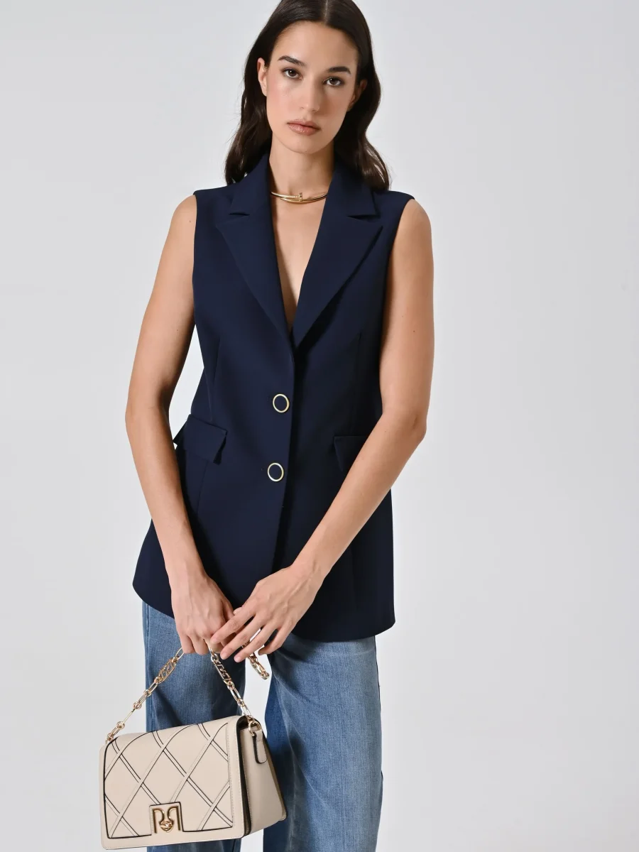 Gilet Blu in Tessuto Tecnico – Image 7