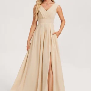 Robe De Demoiselle D'Honneur Couleur Champagne