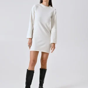 Abito in Maglia Bianco