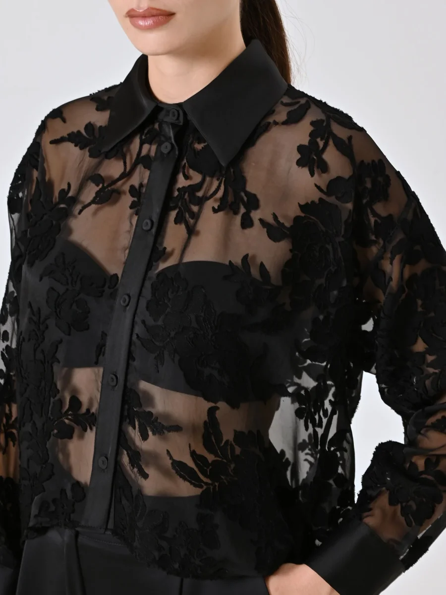 Camicia Nera Devoré – Image 3