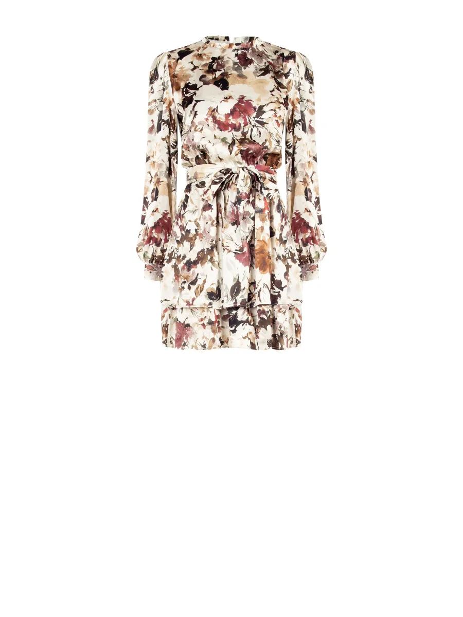 Abito bordeaux stampa floreale – Image 6