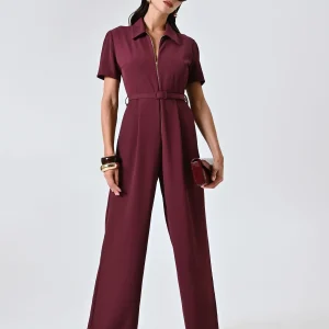 Tuta Bordeaux con Zip