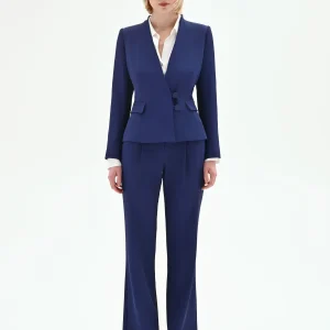 Giacca studio strutturata blu indaco