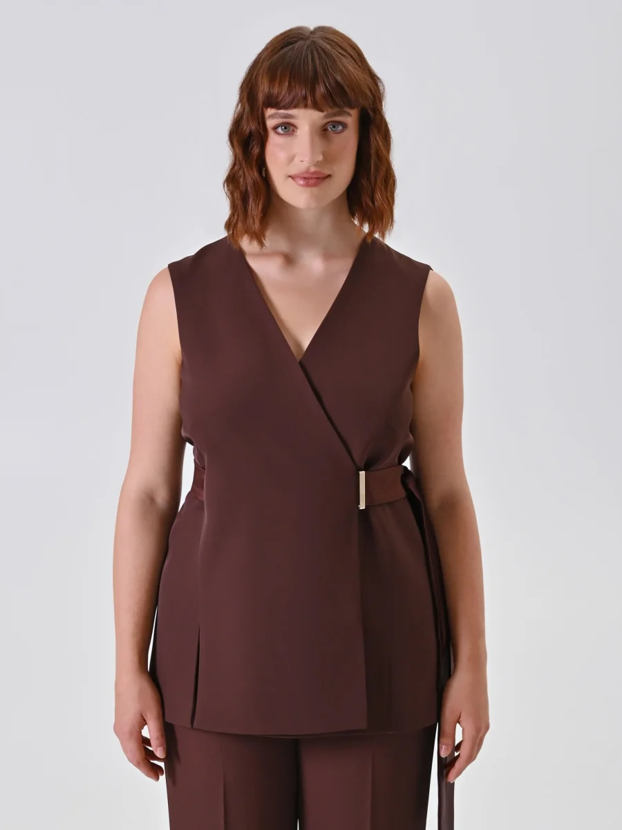 Gilet Curvy Marrone – Image 3